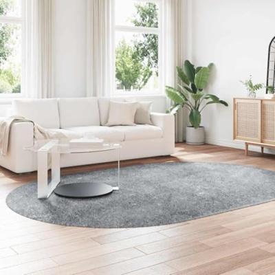 VidaXL Hoogpolig vloerkleed navarra 300x200 cm polyester lichtgrijs VidaXL Hoogpolig vloerkleed navarra 300x200 cm polyester lichtgrijs