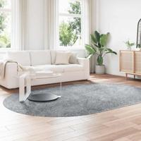 Hoogpolig vloerkleed NAVARRA 300x200 cm polyester lichtgrijs - thumbnail