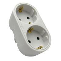 Enzo Tweeweg stekker randaarde wit verticaal 6175901 - thumbnail