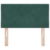 LED Hoofdbord met LED -striplichten Donkergroen 80 cm Fluweel - thumbnail