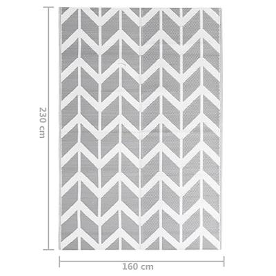 VidaXL Buitenkleed arakil 160x230 cm polypropeen grijs VidaXL Buitenkleed arakil 160x230 cm polypropeen grijs
