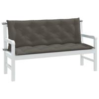 VidaXL Tuinbankkussens 2 st 150x50x7 cm stof gemêleerd donkergrijs - thumbnail