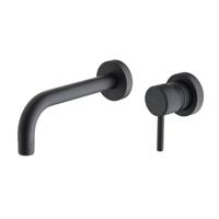 Inbouw Wastafelkraan Sanimex Giulini Eenhendel 25 cm Mat Zwart - thumbnail