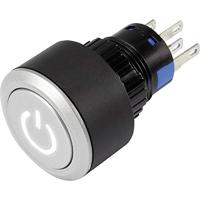 TRU COMPONENTS 1303032 LAS1-AWY-11T/W/12V/P Druktoets 250 V/AC 3 A 1x uit/(aan) Moment Wit IP65 1 stuk(s) - thumbnail
