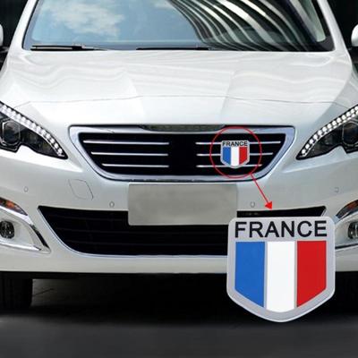 Universal French Flag Pattern Aluminum Alloy Car Front Grille