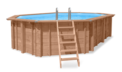 Luxe houten zwembad Cas Abou 814x460x138 cm- - Hout- Tuindeco