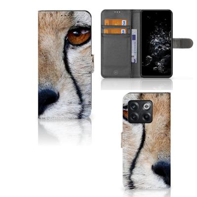OnePlus 10T | Telefoonhoesje | Met pasjeshouder | Cheetah