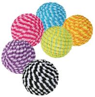 TRIXIE BAL KUNSTSTOF / NYLON ASSORTI 4,5X4,5X4,5 CM 54 ST - thumbnail