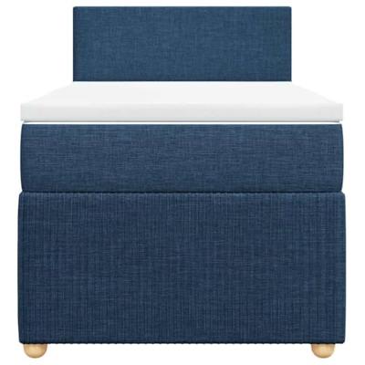 Boxspring met matras stof blauw 80x200 cm - thumbnail