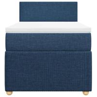 Boxspring met matras stof blauw 80x200 cm - thumbnail