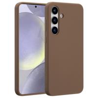 Accezz Liquid Silicone Backcover met MagSafe voor Samsung Galaxy S25 Plus Telefoonhoesje Bruin - thumbnail