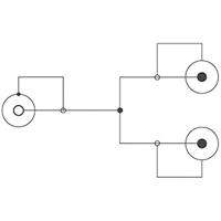 SpeaKa Professional SP-7869924 Cinch Audio Y-adapter [2x Cinch-stekker - 1x Cinch-koppeling] Zwart - thumbnail