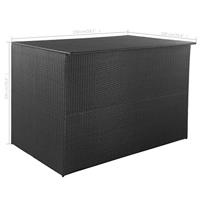 Tuinbox 150x100x100 cm poly rattan zwart - thumbnail