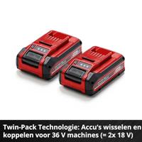 Einhell 18V 3Ah PXC Plus Twinpack 4511631 Gereedschapsaccu 18 V 3000 mAh Li-ion - thumbnail