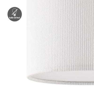 Corduroy Plafondlamp - Cilinder - Wit - Scandinavische stijl - ø22 x 17 cm - E27 Fitting - Geschikt voor Woonkamers en slaapkamers