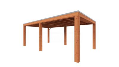 Trendhout Overkapping Palermo XXL 610x380 cm- Plat dak- Hout- Trendhout