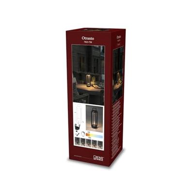 Konstsmide Otranto schwarz 7823-750 LED-lantaarn LED Zwart