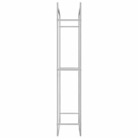 VidaXL Haardhoutrek 80x28x154 cm roestvrij staal - thumbnail