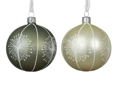 Kerstbal Glas Groen Ø8cm Assorti 1st Kerstbal Glas Groen Ø8cm Assorti 1st