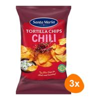 Santa Maria - Tortilla Chips Chili - 3x 475g - thumbnail