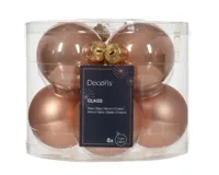 Kerstbal glas d7 cm rose ass 8st kerst Decoris - Decoris - thumbnail