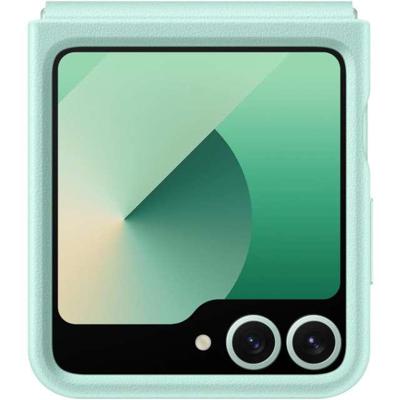 Samsung Vegan Leather Case voor Flip 6 Telefoonhoesje Groen