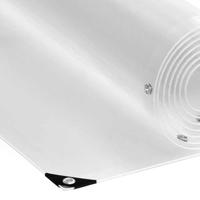 VidaXL Doorzichtig afdekzeil met ogen 2x2 m pvc - thumbnail