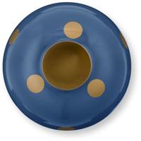 Pip Studio Vaas Metaal Stippen Navy/Goud 23cm - thumbnail