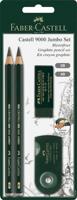 Faber Castell FC-119398 Potloodset Faber-Castell 9000 Jumbo 2B, 4B, Gum, En Sljiper - thumbnail