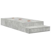 Opbergbedframe Beton Grijs 226.5 x 90 x 31.5 cm Bewerkt hout - thumbnail