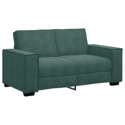 Tweezitsbank 160x78x84 cm fluweel donkergroen