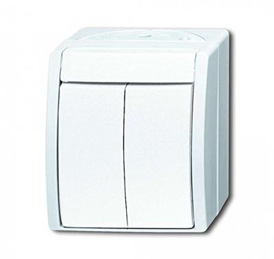 Busch-Jaeger 2601/5 W-54 Ocean (opbouw) Serieschakelaar spatwaterdicht Wit