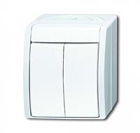 Busch-Jaeger 2601/5 W-54 Ocean (opbouw) Serieschakelaar spatwaterdicht Wit - thumbnail