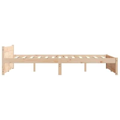 Bedframe zonder matras massief hout 120x200 cm