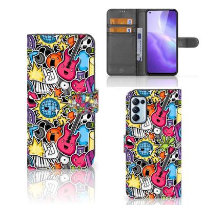 OPPO Find X3 Lite | Wallet Case | met Pasjes | Punk Rock OPPO Find X3 Lite | Wallet Case | met Pasjes | Punk Rock
