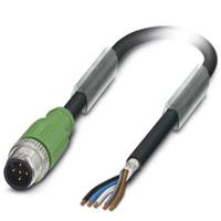 Phoenix Contact 1682731 Sensor/actuator connector, geassembleerd M12 Aantal polen (sensoren): 5 Stekker, recht 5.00 m 1 stuk(s) Piece - thumbnail