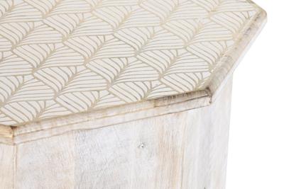 Bijzettafel DKD Home Decor 49 x 49 x 53,5 cm Bruin Wit Mangohout