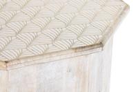 Bijzettafel DKD Home Decor 49 x 49 x 53,5 cm Bruin Wit Mangohout - thumbnail