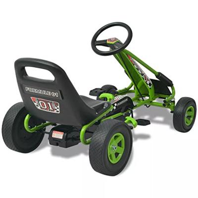 Skelter met pedalen en verstelbare zitting groen - thumbnail