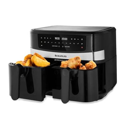 Taurus Air Fry Digital Duo Dubbel 9 l 2200 W Heteluchtfriteuse Zwart