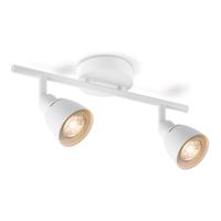 Moderne LED Opbouwspot AKA - Wit - 32/9/16.5cm - 2 lichts plafondspot - gemaakt van metaal - voor Woonkamer en Slaapkamer - thumbnail