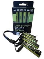 Verico LoopEnergy USB-C® Oplaadbare batterij (USB-C) Li-ion 1700 mAh 1.5 V 4 stuk(s) - thumbnail