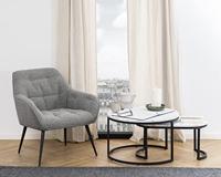 Bendt Salontafel 'Flemming' Set van 2 stuks, Marmerlook, kleur Wit - thumbnail