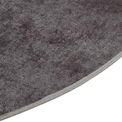 VidaXL Vloerkleed wasbaar anti-slip ø120 cm grijs