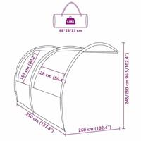 VidaXL Waterbestendige tarp boog met dak - thumbnail