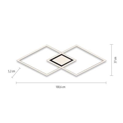 Just Light 14695-18 ASMIN LED-plafondlamp LED 45 W Zwart
