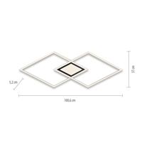 Just Light 14695-18 ASMIN LED-plafondlamp LED 45 W Zwart - thumbnail