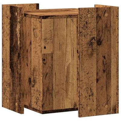VidaXL Kattenbakkast 42x42x51 cm bewerkt hout oud houtkleurig