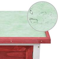 VidaXL Konijnenhok voor buiten met 1 verdieping hout rood - thumbnail
