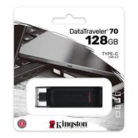Kingston DataTraveler 70 USB-stick Retail 128 GB Zwart DT70/128GB USB-C - thumbnail
